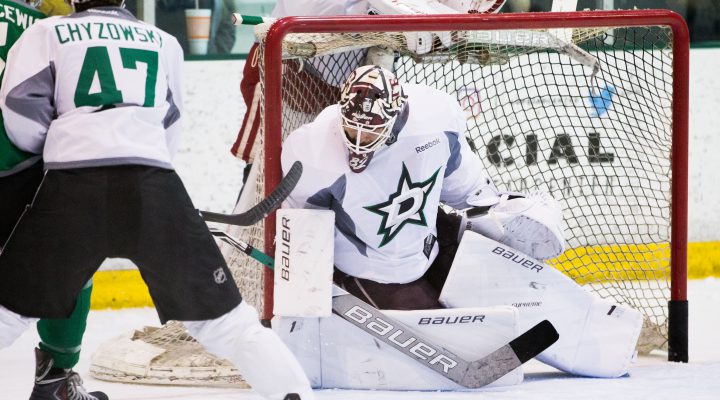 With better eating and sleeping habits, Stars prospect Colton Point tops amongst NCAA goalies